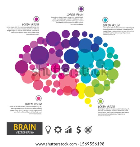Infographics vector brain design. vector illustration.