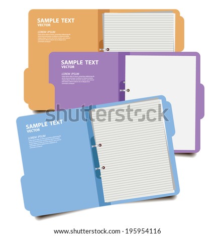 folder with documents vector illustration