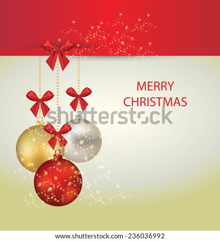 Christmas Greeting Card. Vector Illustration. - 236036992 : Shutterstock