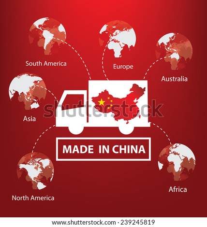 Made in china. Business concept.