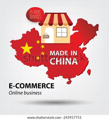 e commerce concept. Made in china. Business concept.