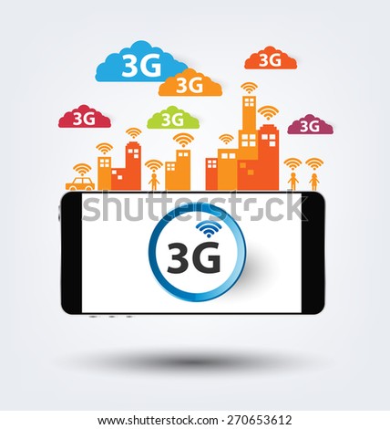 3G concept. vector illustration.