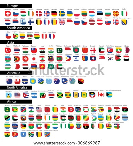 Flag Of The World. Vector Illustration. - 306869987 : Shutterstock