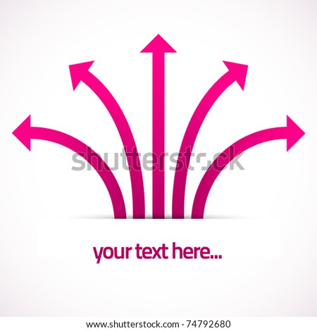 abstract pink 3d glossy arrows background