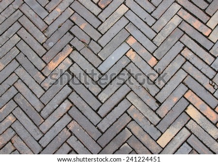 Striped outdoor clay tile surface design and texture