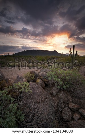 Usery Mountain Sunrise Sunrise in Usery Mountain Regional Park, Mesa, Arizona.