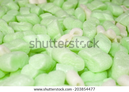 Green foam insulation with short depth of field
