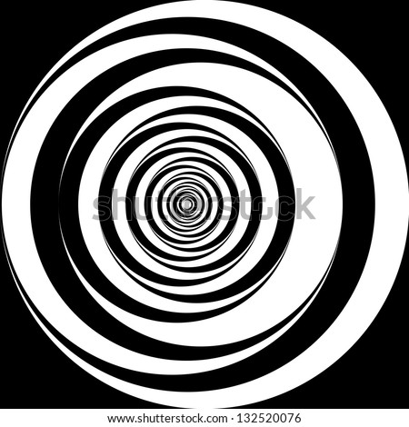 black and white spiral circles background