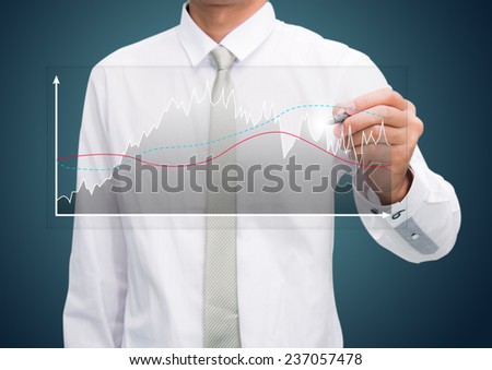 Businessman standing posture hand hold a pen isolated on dark background