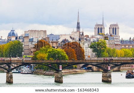 PARIS, FRANCE - OCTOBER 02: Seine Embankment in Paris, France, October 02,2012. Paris - the capital of France, the most important economic and cultural center of the country