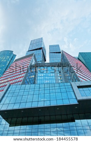 MOSCOW, RUSSIA - AUGUST 30,2011: Moscow International Business Center, Moscow-City. Located near the Third Ring Road, the Moscow-City area is currently under development.