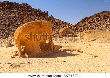 Similar – Image, Stock Photo bizarre rock formations called fairy chimneys in Cappadocia, Turkey