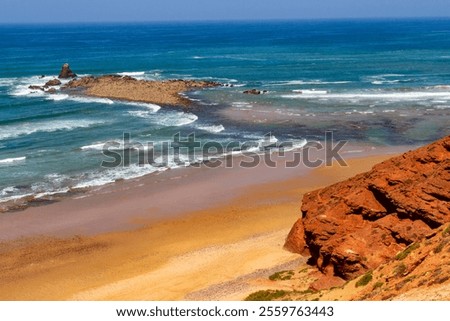 Similar – Image, Stock Photo Picturesque seaside with rocks at bright sunset