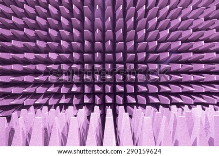 Anechoic wall for electromagnetic or sound test chamber