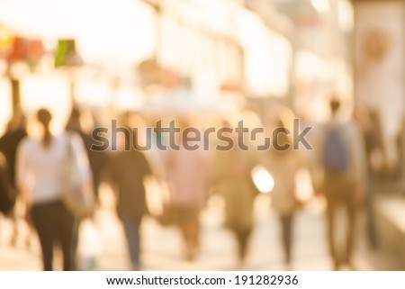 Similar – Image, Stock Photo Blurry image of a platform with passengers waiting for the train.