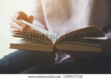 Similar – Image, Stock Photo book with turning pages