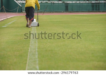 Painting lines on the field