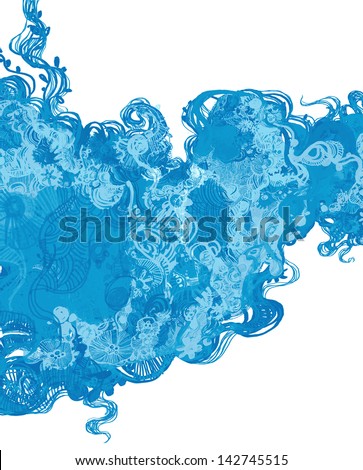 Water / Abstract drawing water from the ornamental