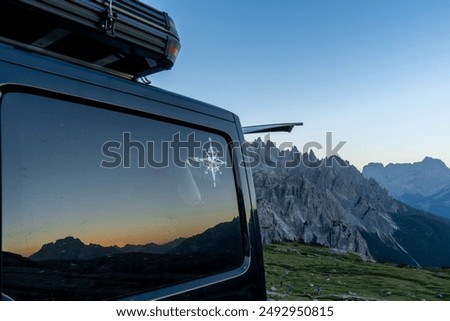 Similar – Image, Stock Photo picksin sunset in alps