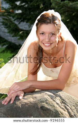beautiful bride in the wedding day