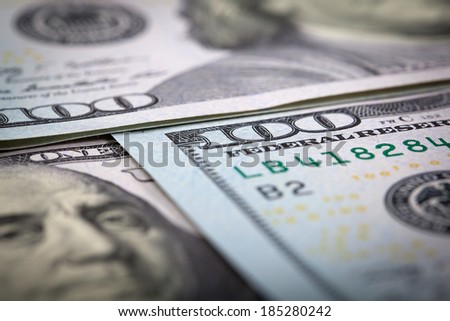 US One Hundred Dollar Bill Macro