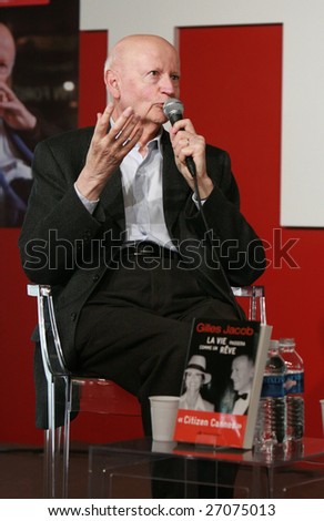 PARIS - MARCH 21: Gilles Jacob, President of the Cannes Film Festival tells about his new book La Vie Passera Comme Un Reve (Life Will Go Like A Dream) in FNAC store on March 21, 2009 in Paris, France