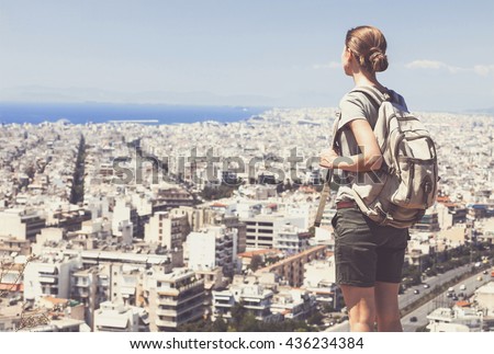 Similar – Image, Stock Photo Big City Athens Town