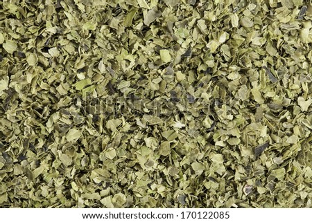 Background of dried  of sea lettuce  seaweed (Ulva lactucas). One of the most familiar of shallow salt water seaweeds, sea lettuce is very high in iron, protein, iodine, manganese, and nickel.