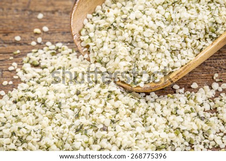 Similar – Image, Stock Photo Shelled hemp seeds superfood in white bowl