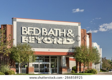 FORT COLLINS, CO, USA - SEPTEMBER 16 2014: Bed Bath & Beyond Inc. is a chain of domestic retail stores in the US, Canada and Mexico selling goods  bedroom,  bathroom, kitchen and dining room.