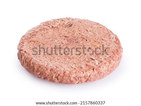 Image, Stock Photo Raw vegan cutlets on wooden board