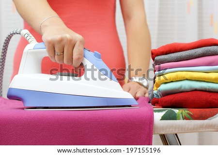 Ironing Clothes On Ironing Board