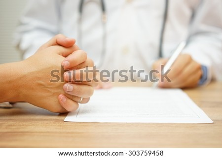 hands of Concerned Women for a medical report written by a doctor on the medical condition