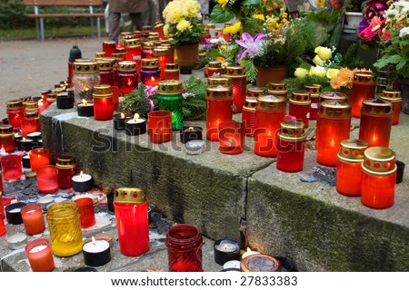 Soul\'s Day at cemetery in Czech republic