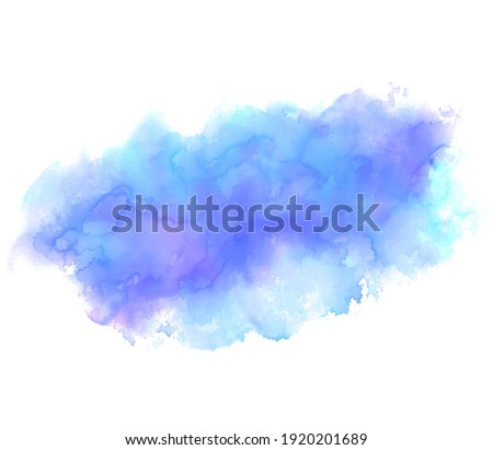 Watercolor alcohol ink colorful liquid vector drop splash design, artistic background. Blue violet color paper card, grunge texture wallpaper, abstract drawing banner