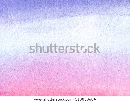 Pastel hand drawn paper texture. Watercolor blue violet brush painted background. Abstract artistic water illustration. Design element for card, cover, banner, scrapbook, decoration, print, wallpaper