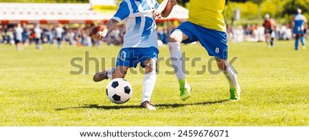 Similar – Foto Bild Menschen spielen Fussball