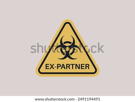 Similar – Image, Stock Photo The word EX in blue color on orange background, on the upper edge ventilation slots