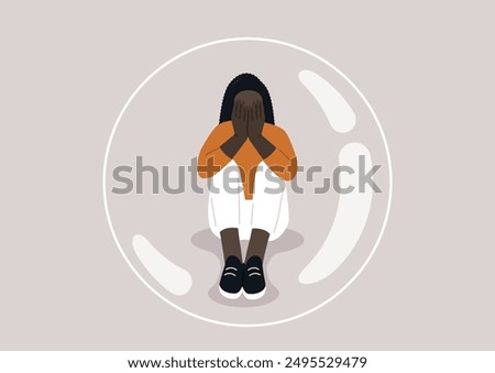 Similar – Image, Stock Photo Desperation Loneliness Isolation