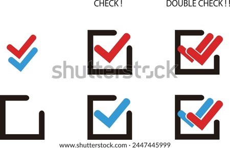 Check and double check icon set