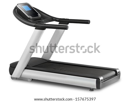 Treadmill isolated on white background