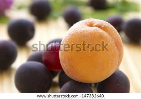 plums and peach