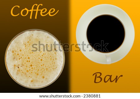 Abstract image suitable for the cover of a coffee bar menu