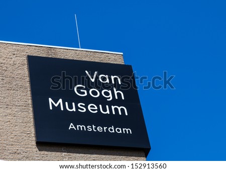 AMSTERDAM-APRIL 22 :The top of the Van Gogh Museum building on April 22,2012 in Amsterdam.Van Gogh Museum has the largest collection of Van Gogh\'s paintings and drawings in the world