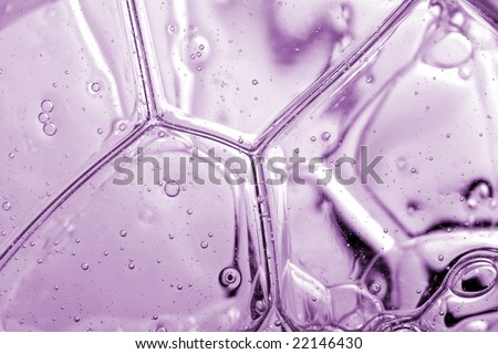 Macro shot of colorful soap bubbles