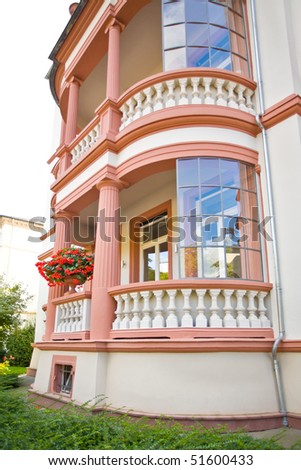 Beautiful european house with balcony