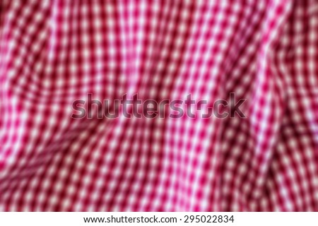 Picture of blur red and white tartan background