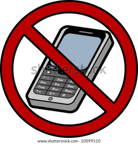 No Mobile Phones Stock Vector Illustration 10099510 : Shutterstock