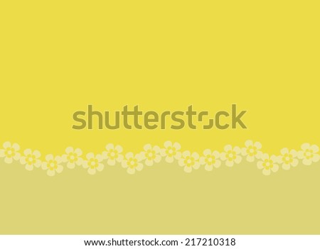 simple cute daisy flower design on yellow background