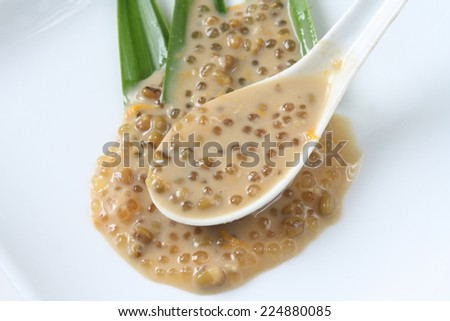 Green bean porridge - malaysian and indonesian dessert
